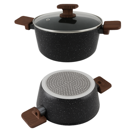 Тенджера с мраморно покритие 22 см - модел  11270