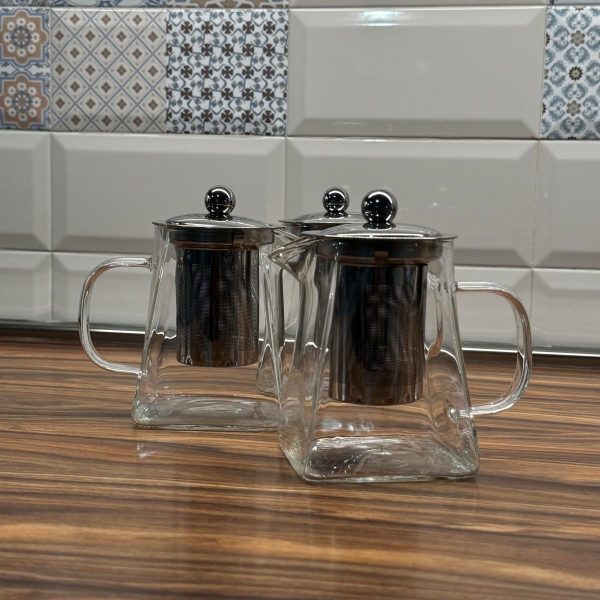 Кана за чай от боросиликатно стъкло 0.550л - модел 11154