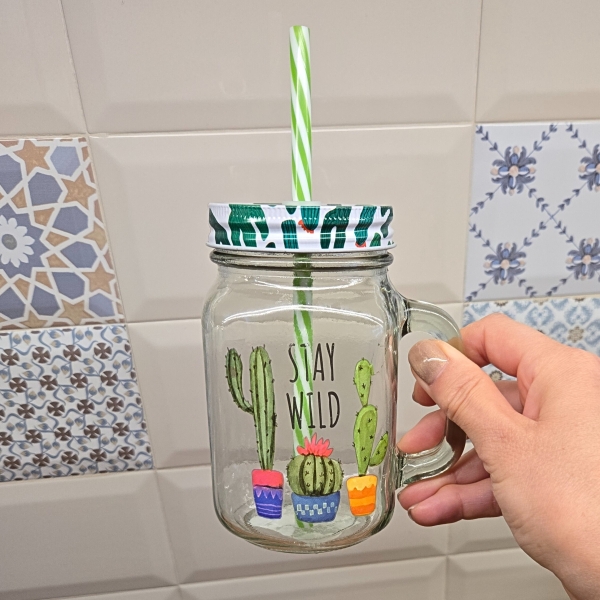 Буркан със сламка Cactus 0.500 л - модел 11227