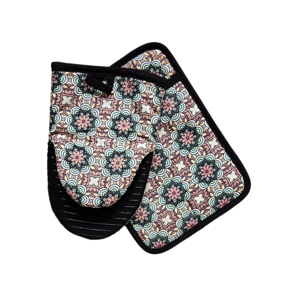 Комплект ръкавица с ръкохватка Floral - модел 11229