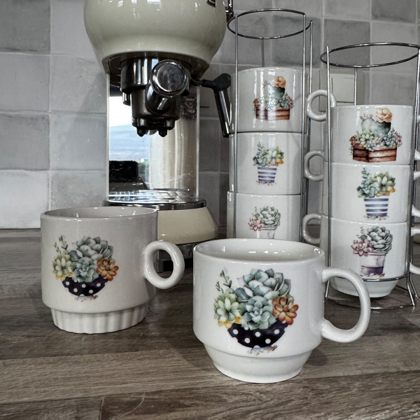 Комплект порцеланови чаши Natura - модел 10843