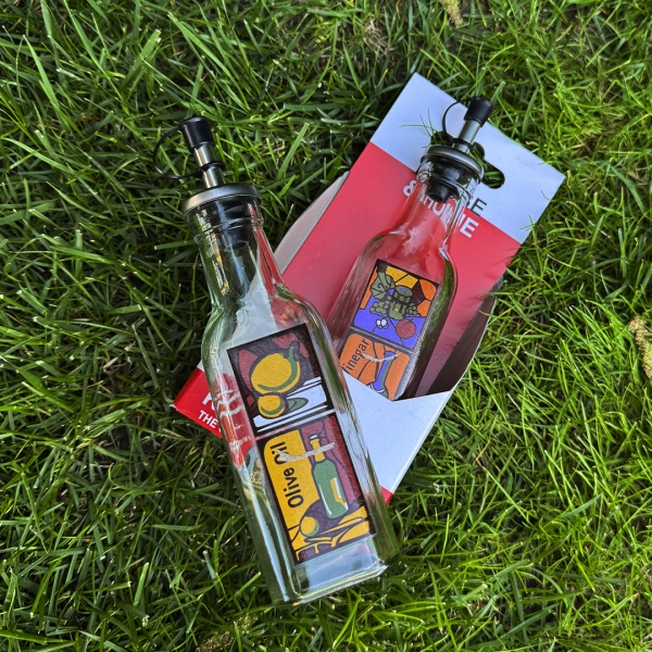 Комплект стъклени бутилки – 2 бр., 250 мл, стъкло и метал -  модел 11214