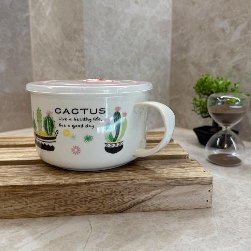 Керамична купичка с дръжка и капак - модел 11095