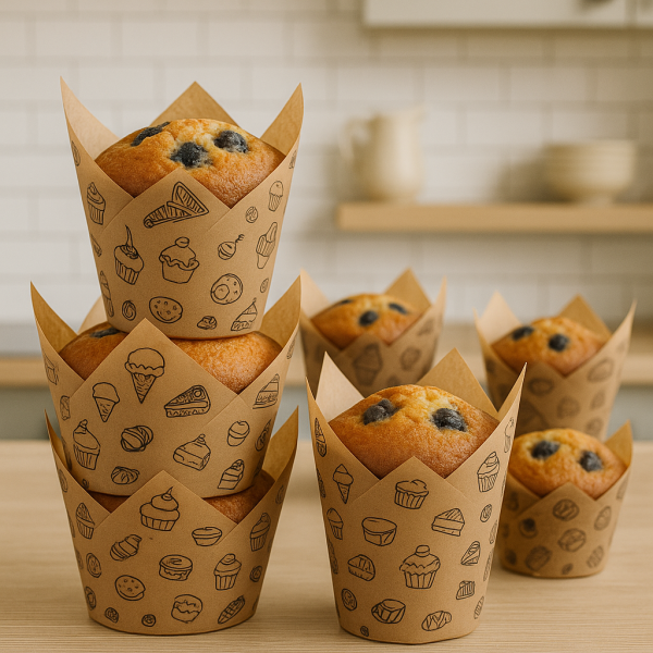 Хартиени форми за мъфини – 20 бр., размер 8,5/7,5 см -  модел 11215