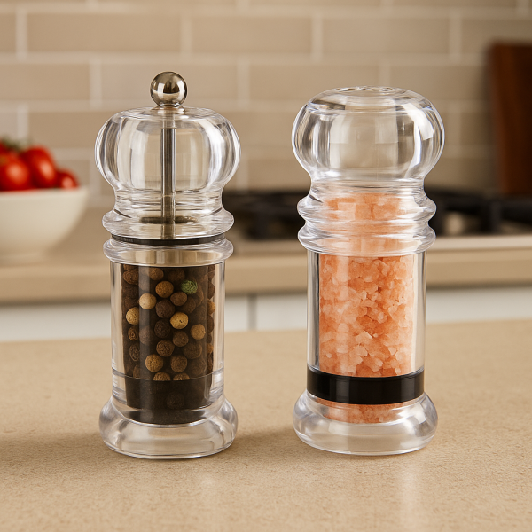 Комплект мелничка и солница акрил - прозрачен - модел 11252
