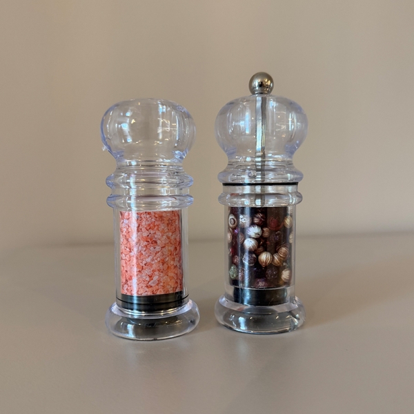 Комплект мелничка и солница акрил - прозрачен - модел 11252