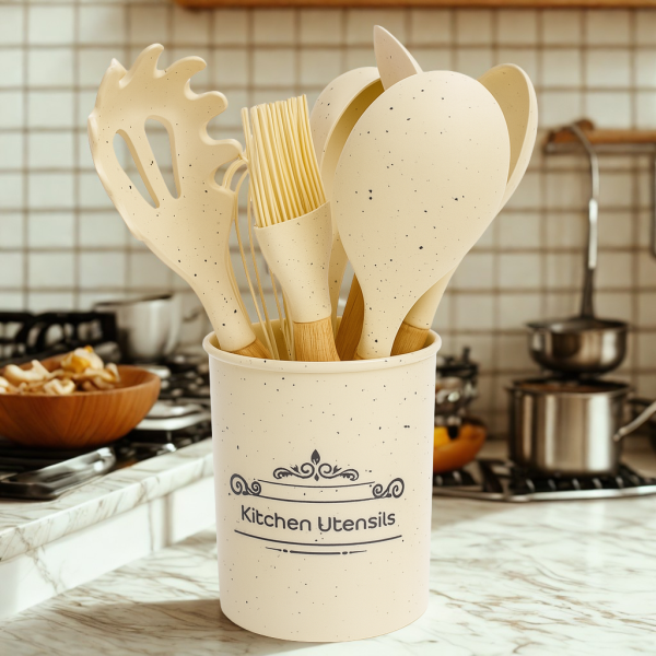 Комплект силиконови прибори Мрамор 12 части 10885