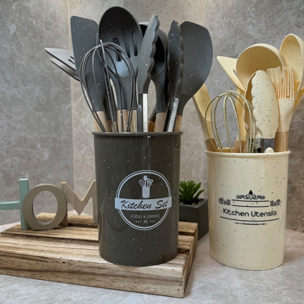 Комплект силиконови прибори Мрамор 12 части 10885