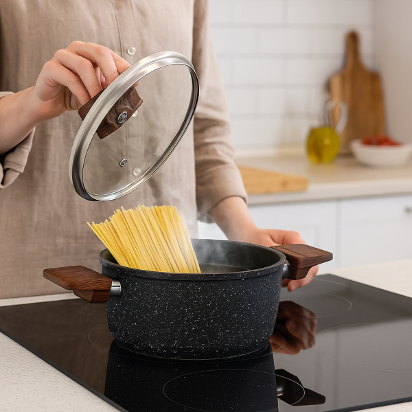 Тенджера с мраморно покритие 26 см - модел  11271