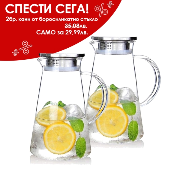 Комплект от 2 бр. кани от боросиликатно стъкло – модел 11272