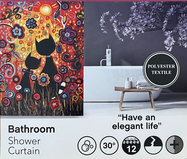 Завеси за баня 3D 10883