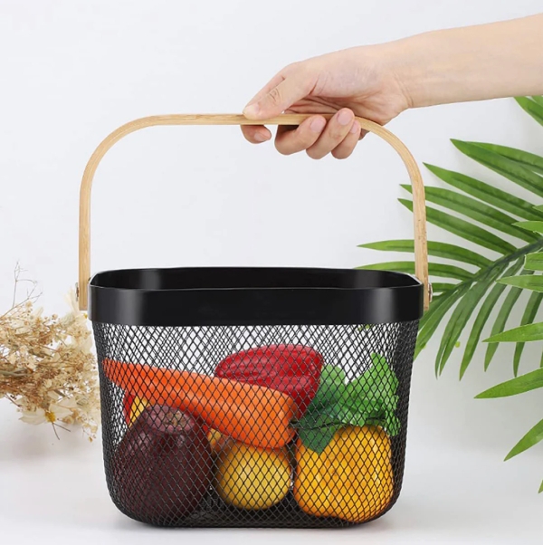 Кошница с бамбукова дръжка 10806