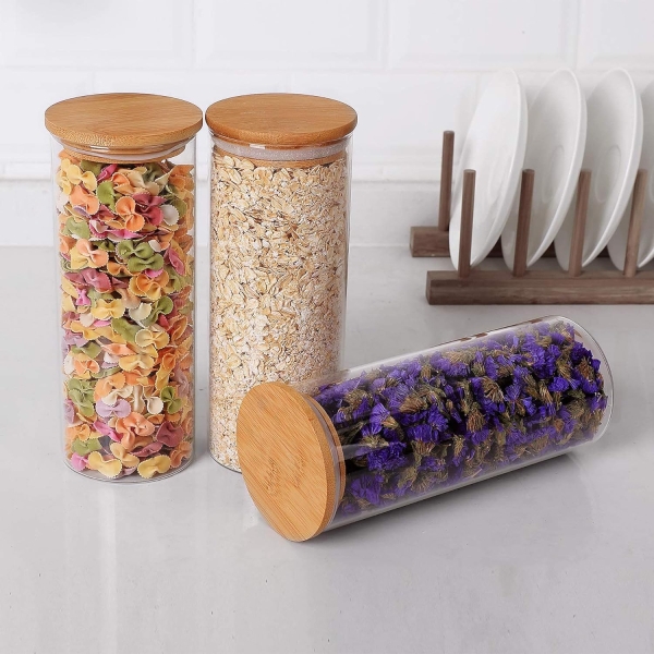 Буркан с бамбуков капак 0.950 мл 10865