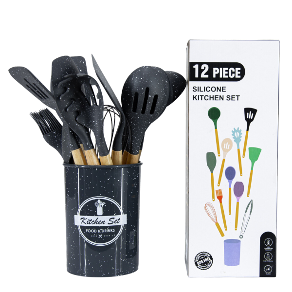 Комплект силиконови прибори Мрамор 12 части 10885