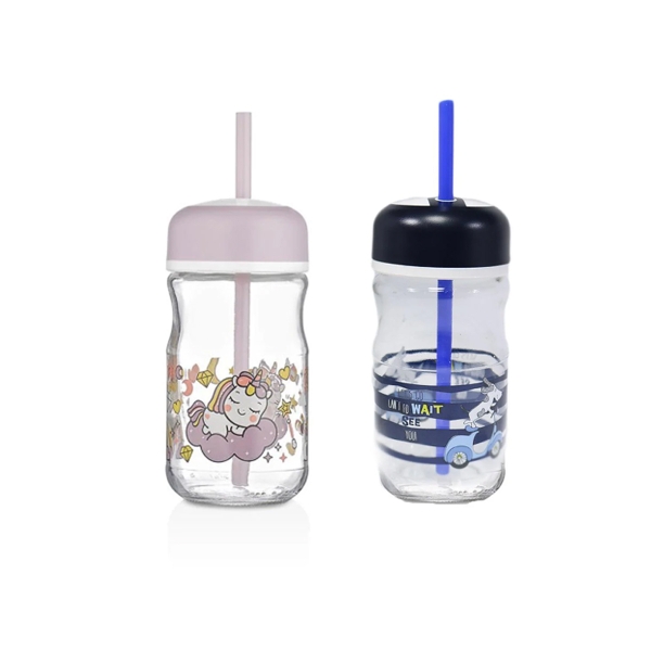 Бутилка със сламка Funny 10314