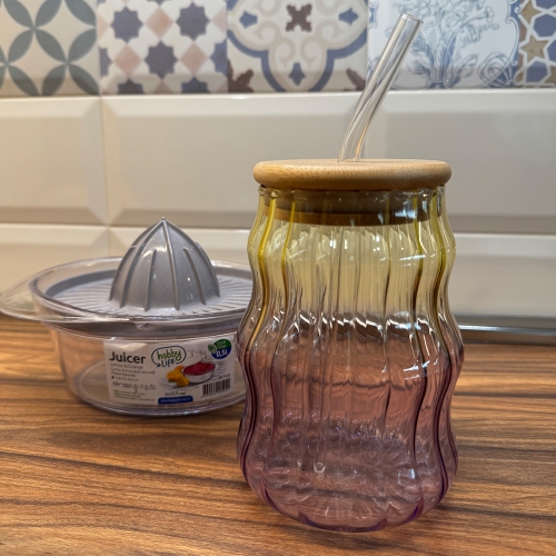 Буркан със сламка JUICE 0.500 л - модел 11075