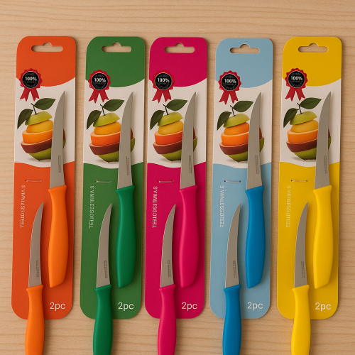 Комплект кухненски ножове 2 бр. цветни - модел 11246