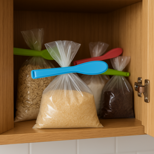 Комплект щипки за пакет 2 в 1 с форма на лъжица - модел 11248