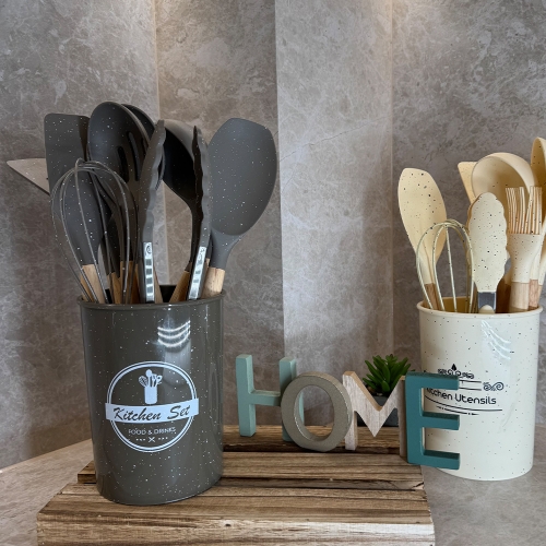 Комплект силиконови прибори Мрамор 12 части 10885