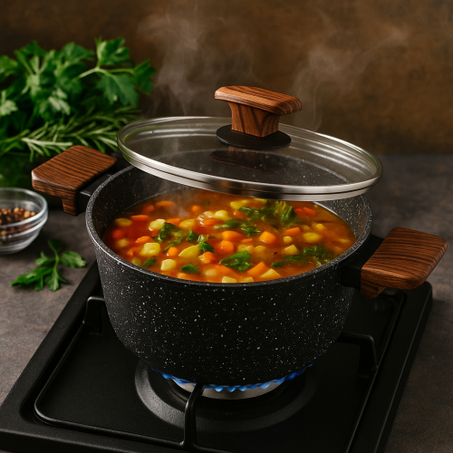 Тенджера с мраморно покритие 22 см - модел  11270