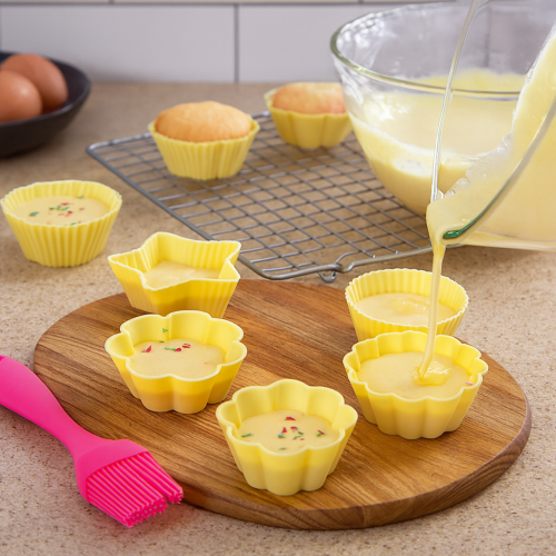 Комплект силиконови форми с четка – 6+1 броя - модел 11212