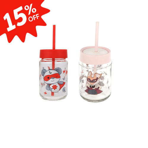 Бутилка със сламка Heroes 10315