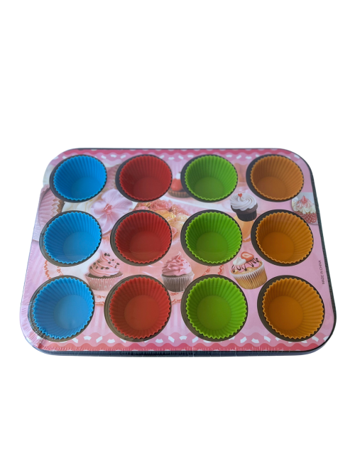 Форма за мъфини + силиконови формички 10414