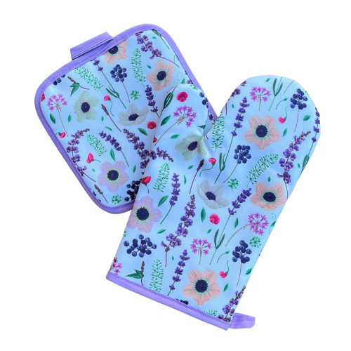 Комплект ръкавица с ръкохватка FLORAL 10857