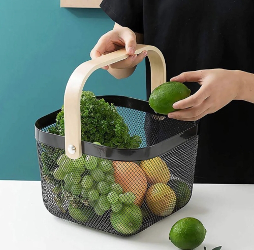 Кошница с бамбукова дръжка 10806