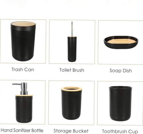 Комплект за баня с Бамбук 6 части - модел 11065