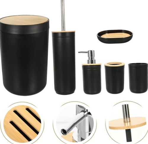 Комплект за баня с Бамбук 6 части - модел 11065