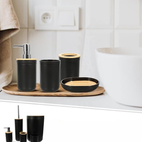 Комплект за баня с Бамбук 6 части - модел 11065